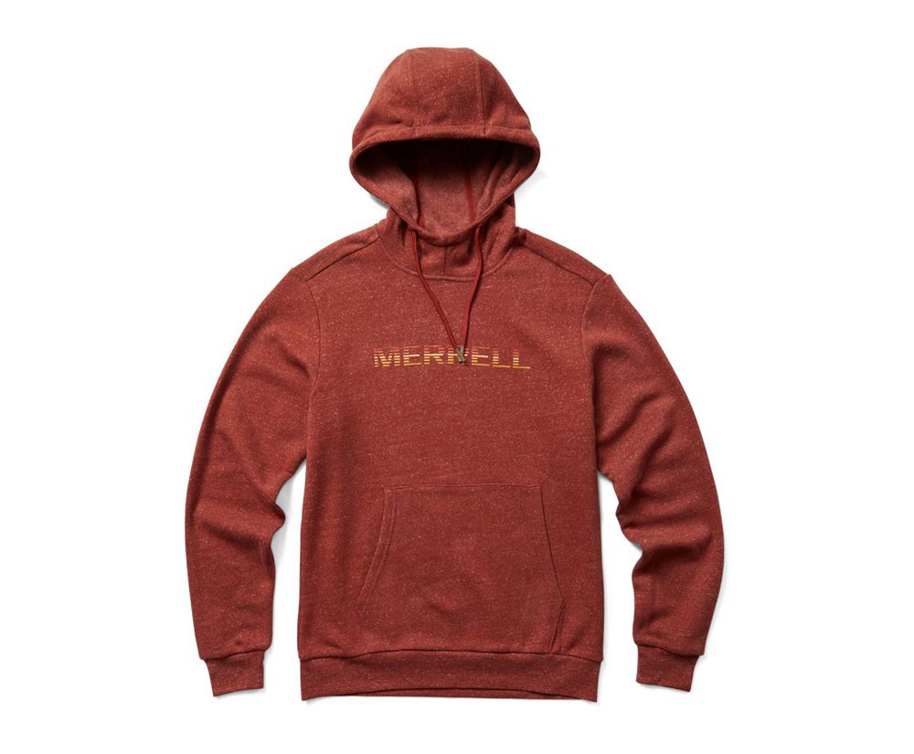 Pulôver Homem - Merrell Gradient Wordmark Hoody - Vermelhas - HTE456780